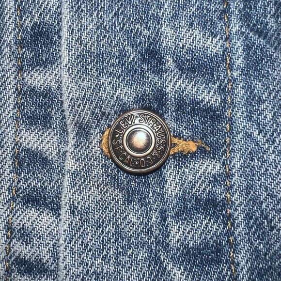 Vintage Levis Denim Trucker Jacket Mens 46 L Type III USA Made 71506-0216 - Picture 8 of 14